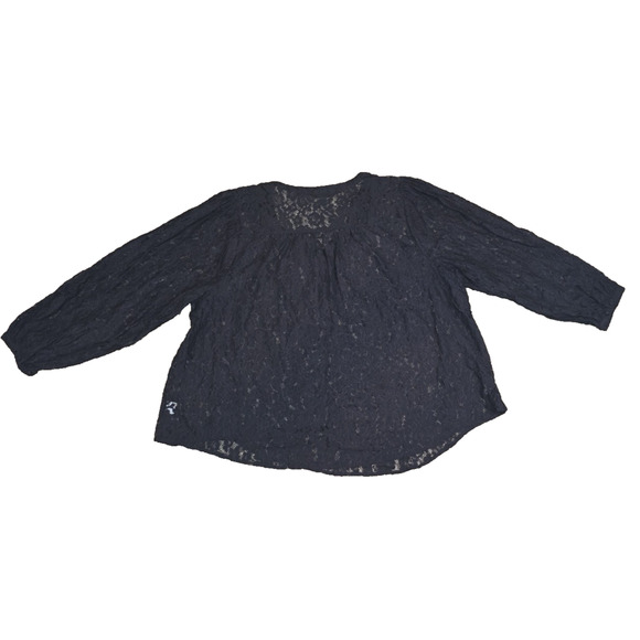 Torrid Harper Lace Blouse 3X Black WhimsyGoth Romantic Boho Plus Size Top Sheer - Picture 5 of 11